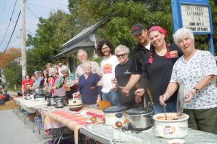 members of St. Paul's Anglican Church in Sydenham and the local community at the first ever Chili Fest Fundraiser in Sydenham     